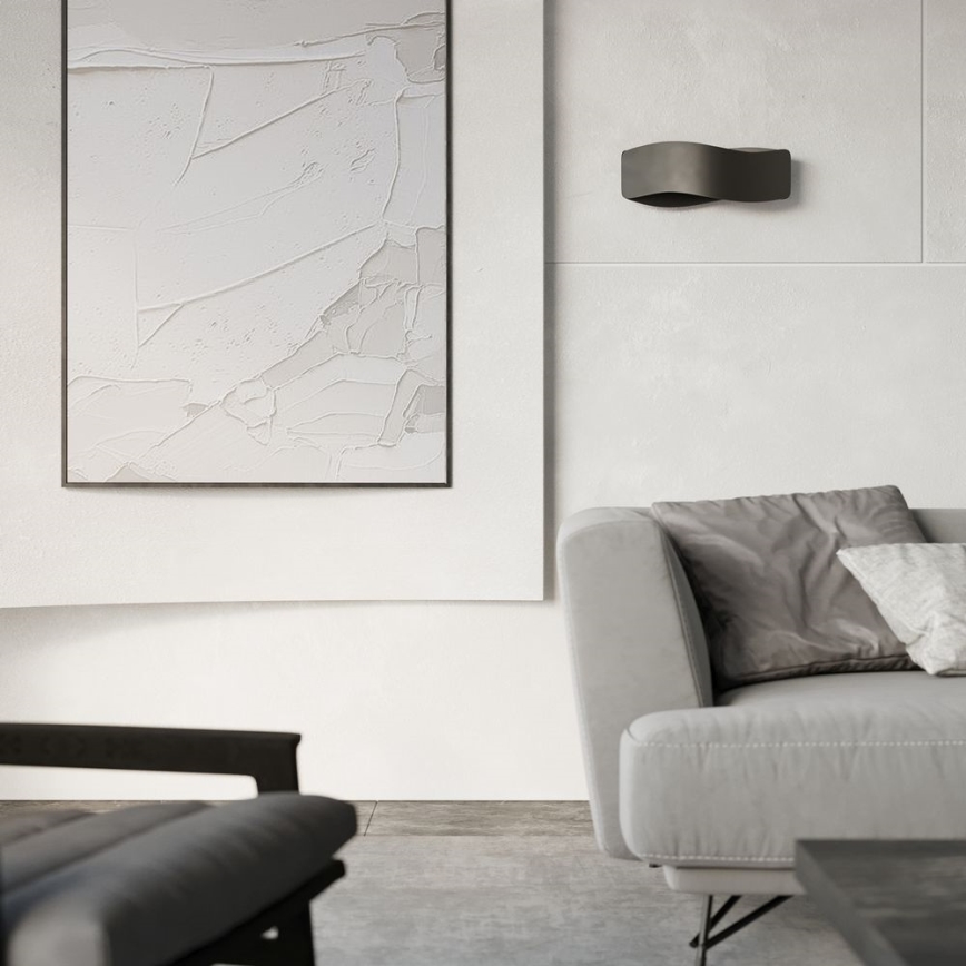 Seinävalaisin TILA 1xG9/40W/230V 30 cm musta