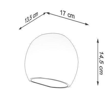 Seinävalaisin GLOBE 1xE27/60W/230V kiiltävä valkoinen