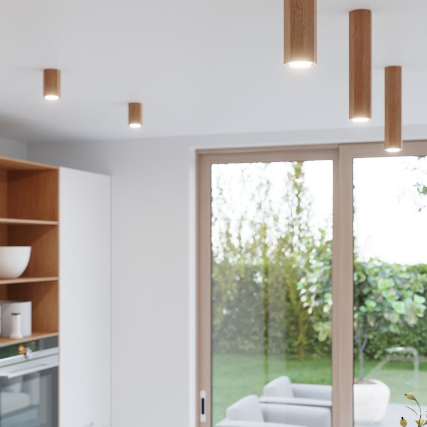 Kohdevalo ZEKE 1xGU10/40W/230V 10 cm tammi