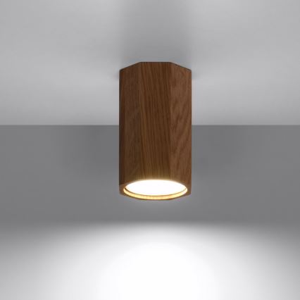 Kohdevalo ZEKE 1xGU10/40W/230V 10 cm tammi