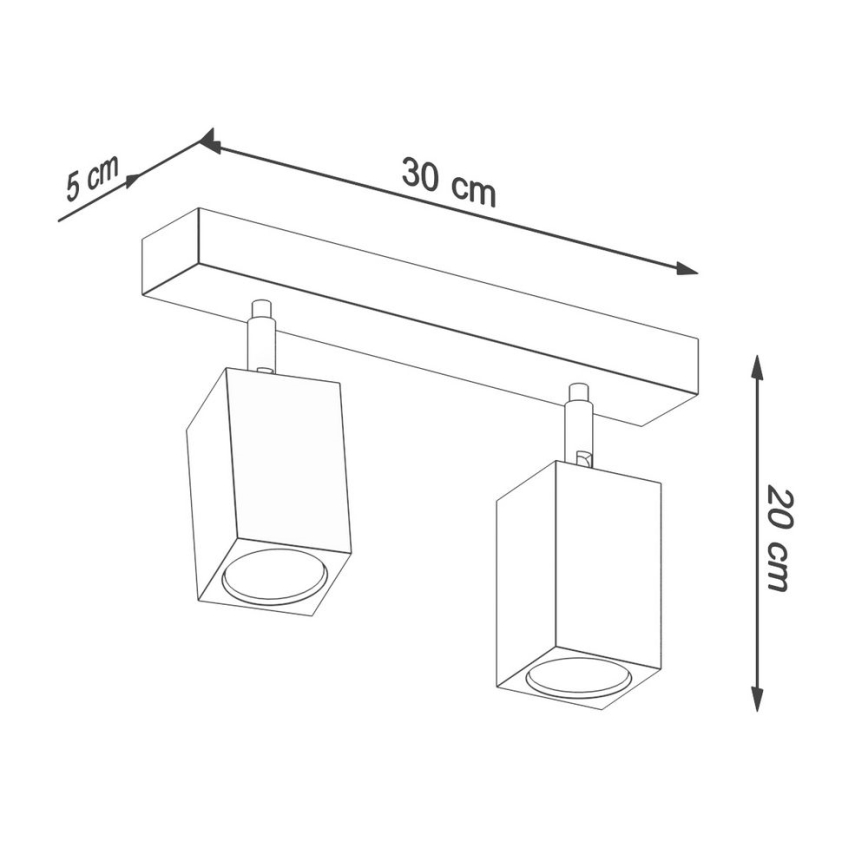 Kohdevalo KEKE 2xGU10/40W/230V tammi