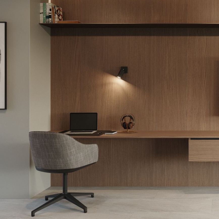 Seinäkohdevalo RING 1xGU10/10W/230V musta