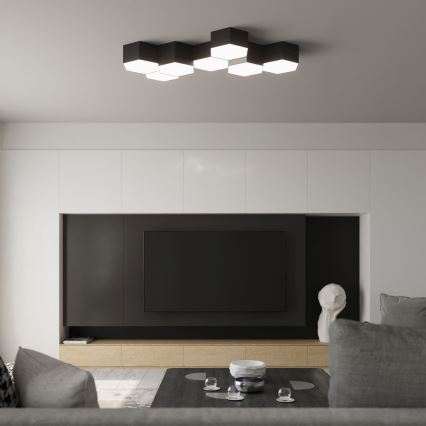 Kattovalo SUNDE 2xE27/60W/230V 15,5 cm musta
