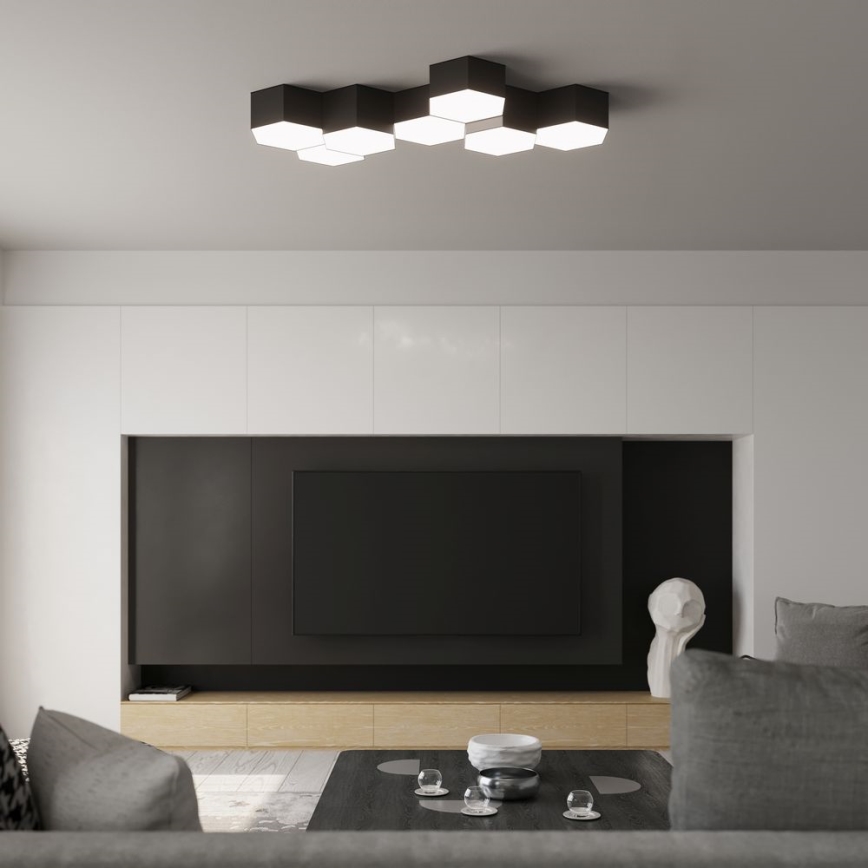Kattovalo SUNDE 2xE27/60W/230V 15,5 cm musta
