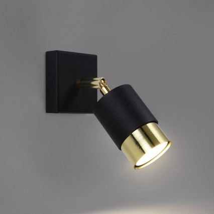 Seinäkohdevalo NERO 1xGU10/40W/230V musta/kultainen