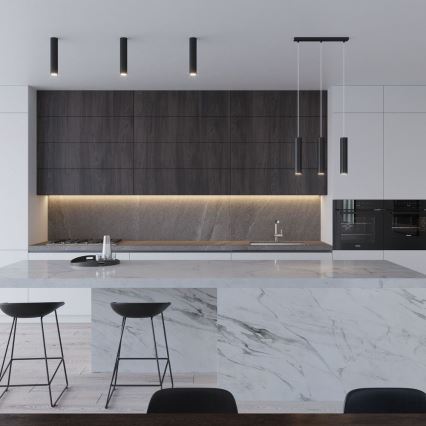 Kattokruunu johdossa LAGOS 3xGU10/10W/230V musta