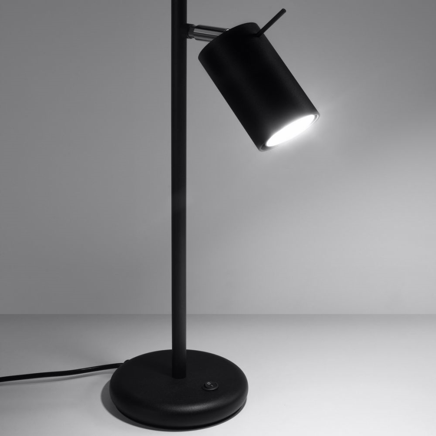 Pöytävalaisin RING 1xGU10/10W/230V musta