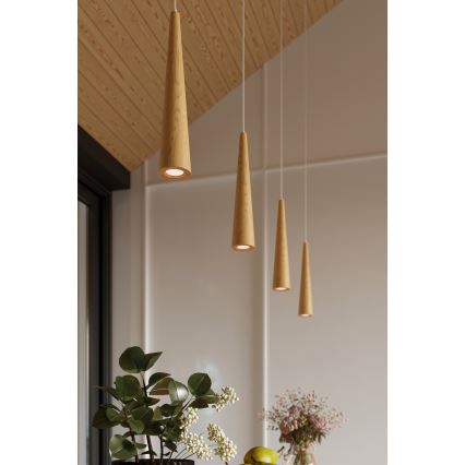 Riippuvalaisin kaapelilla SULA 1xGU10/10W/230V halkaisija 8 cm beige