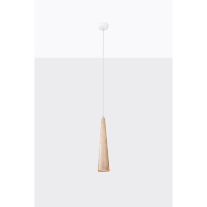 Riippuvalaisin kaapelilla SULA 1xGU10/10W/230V halkaisija 8 cm beige