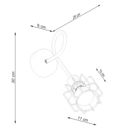 Seinävalaisin BELUCI 1xE14/40W/230V musta