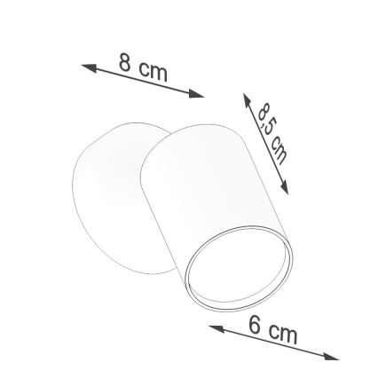 Seinävalaisin LEMMI 1xGU10/40W/230V valkoinen