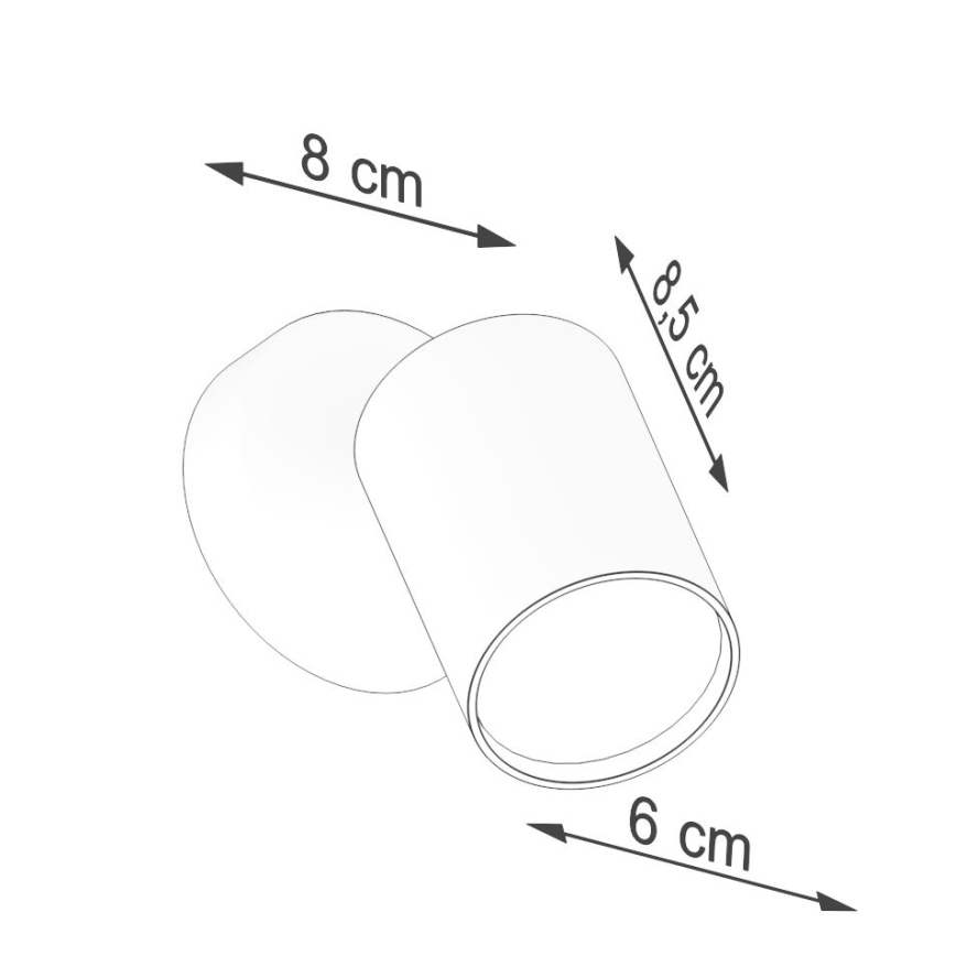 Seinävalaisin LEMMI 1xGU10/40W/230V valkoinen