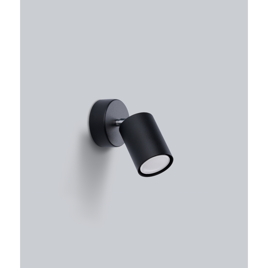 Sollux SL.1126 - Seinävalaisin LEMMI 1xGU10/40W/230V musta