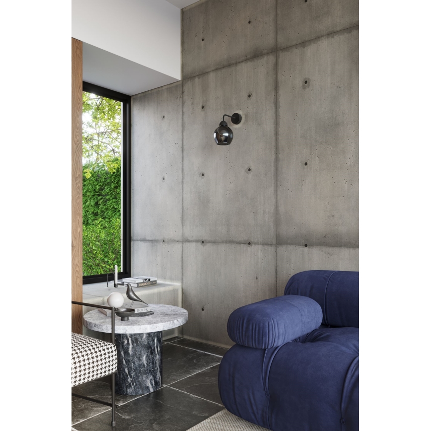 Seinävalaisin ALINO 1xE27/60W/230V musta