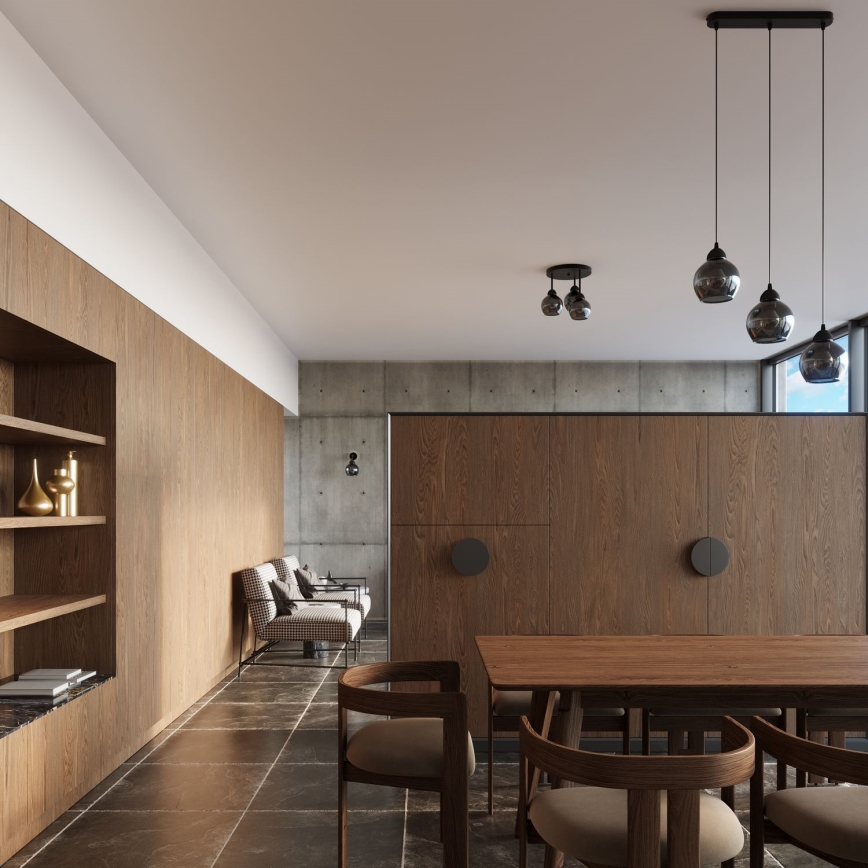 Riippuvalaisin ALINO 1xE27/60W/230V musta