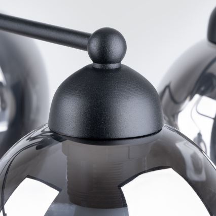 Kattokruunu pylväässä FILLAN 5xE27/60W/230V musta