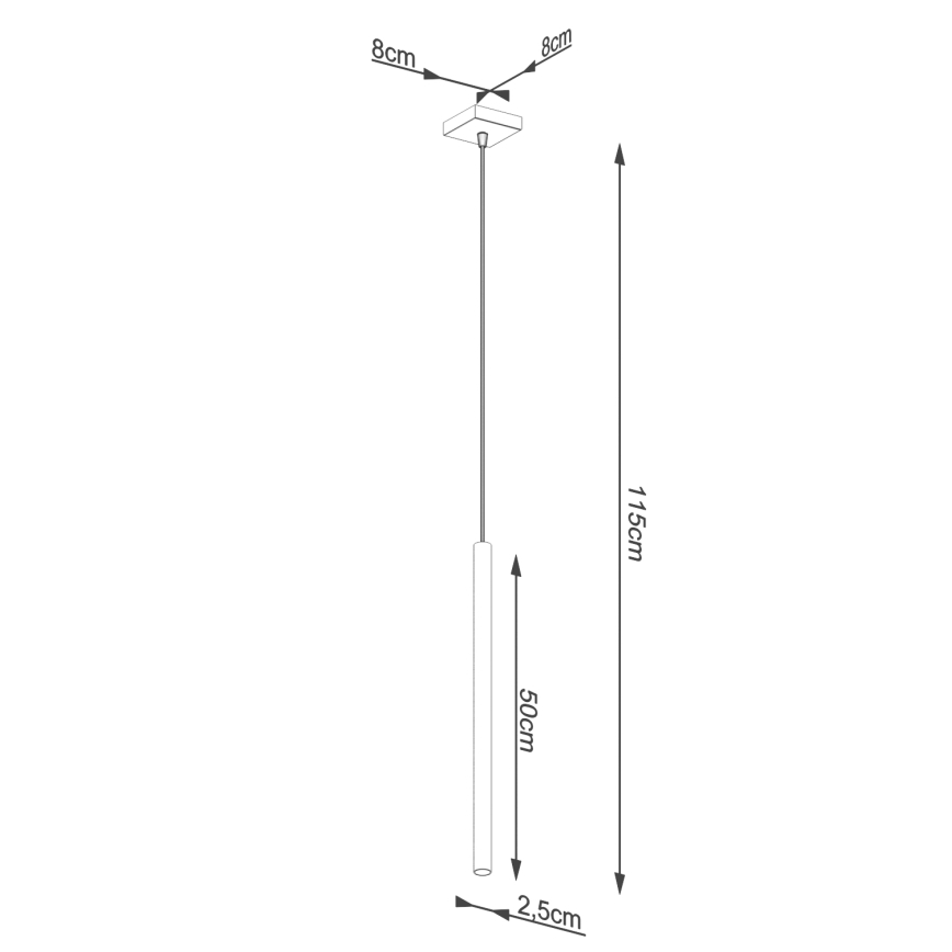 Kattokruunu johdossa PASTELO 1xG9/8W/230V kulta
