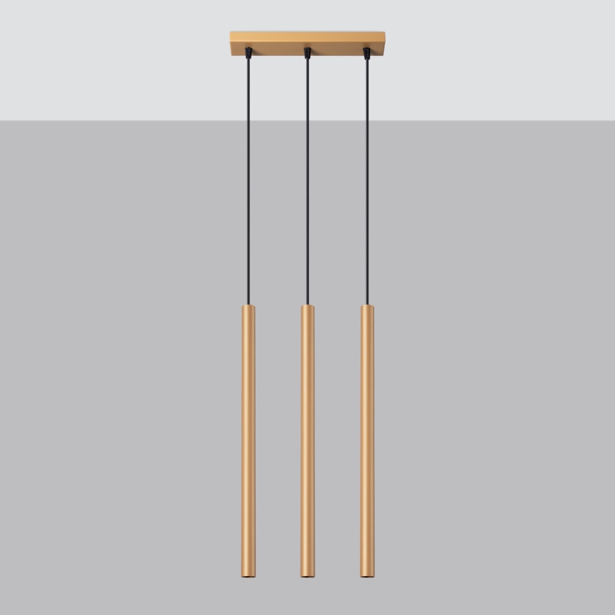 Kattokruunu johdossa PASTELO 3xG9/8W/230V kulta