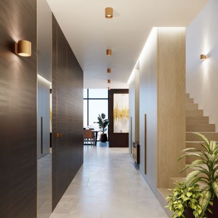 Seinäkohdevalo ORBIS 1xG9/8W/230V kulta