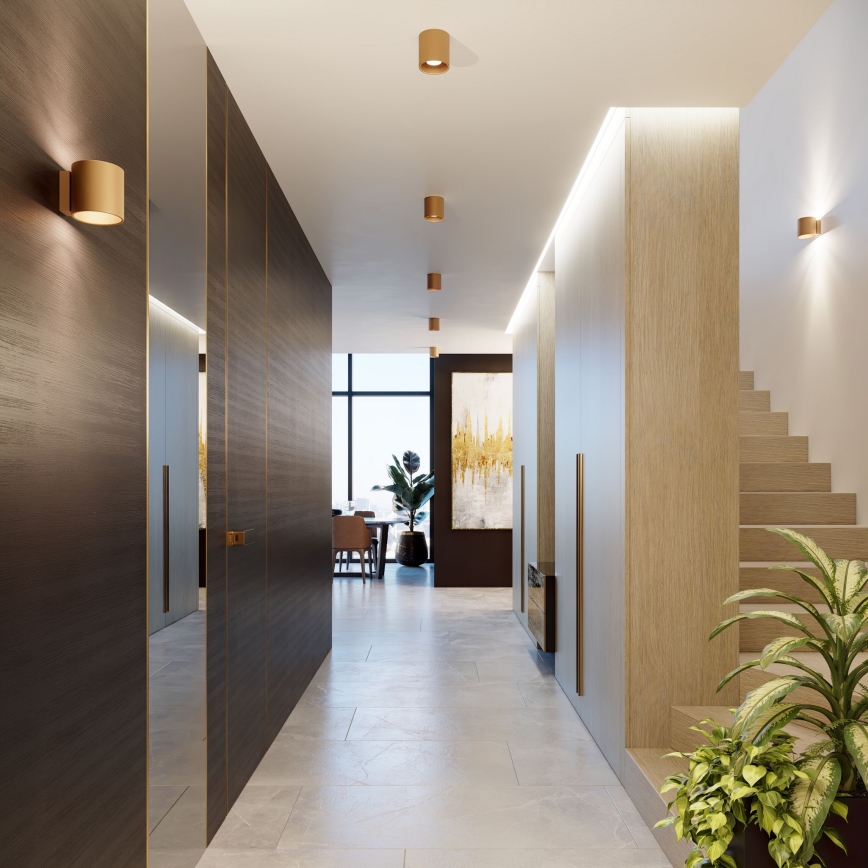 Seinäkohdevalo ORBIS 1xG9/8W/230V kulta