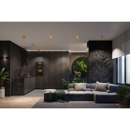 Seinäkohdevalo QUAD 1xG9/8W/230V kulta