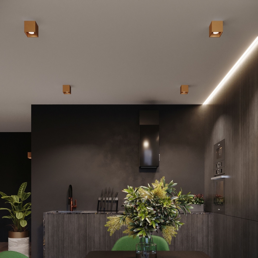 Seinäkohdevalo QUAD 1xG9/8W/230V kulta