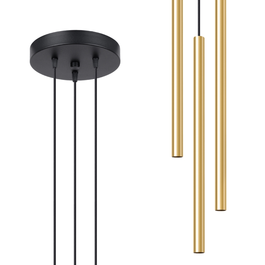 Kattokruunu johdossa PASTELO 3xG9/8W/230V kulta