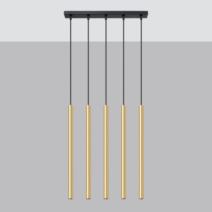 Kattokruunu johdossa PASTELO 5xG9/8W/230V kulta