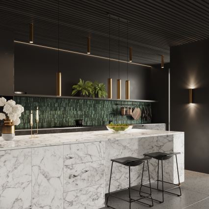 Seinävalaisin LAGOS 2xGU10/10W/230V kulta