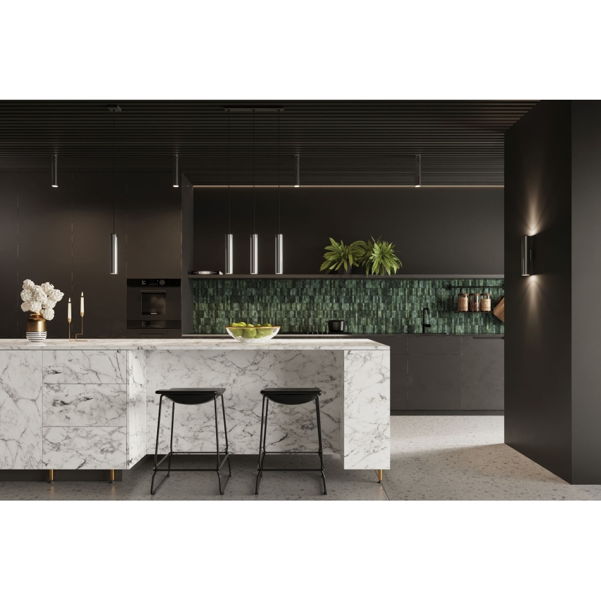 Kattokruunu johdossa LAGOS 1xGU10/10W/230V kiiltävä kromi