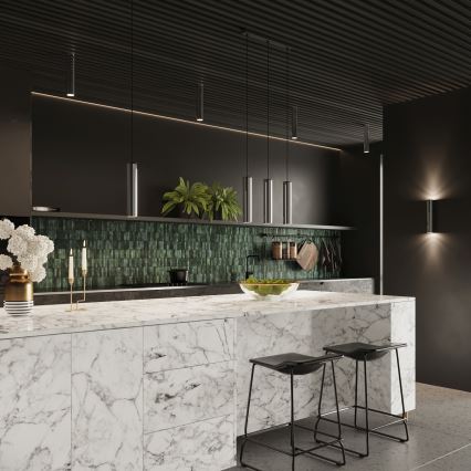 Kattokruunu johdossa LAGOS 1xGU10/10W/230V kiiltävä kromi