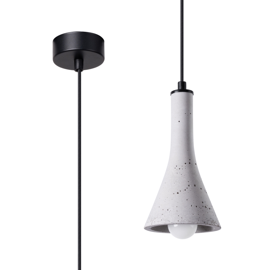 Kattokruunu johdossa REA 1xE14/12W/230V betoni