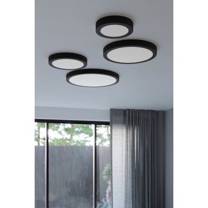 LED-kattovalaisin ONYX LED/32W/230V halkaisija 40 cm musta