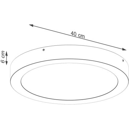 LED-kattovalaisin ONYX LED/32W/230V halkaisija 40 cm musta