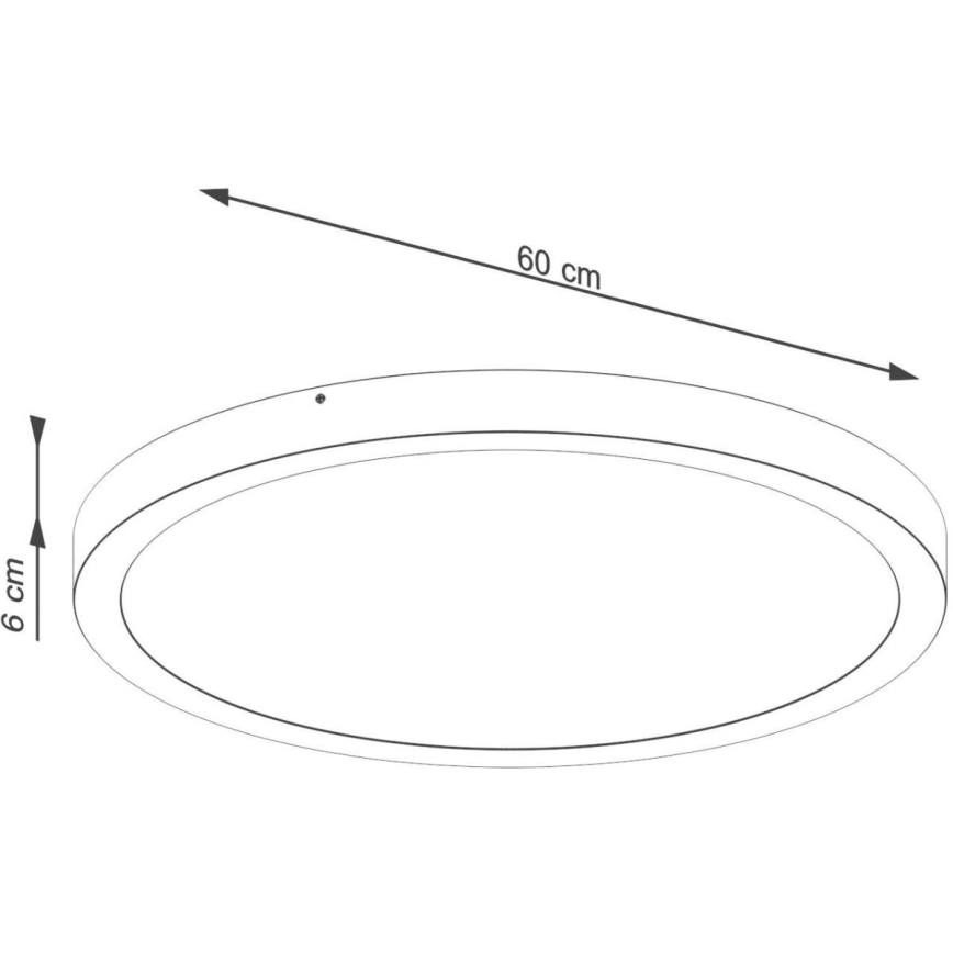 LED-kattovalaisin ONYX LED/48W/230V Ø 60 cm valkoinen