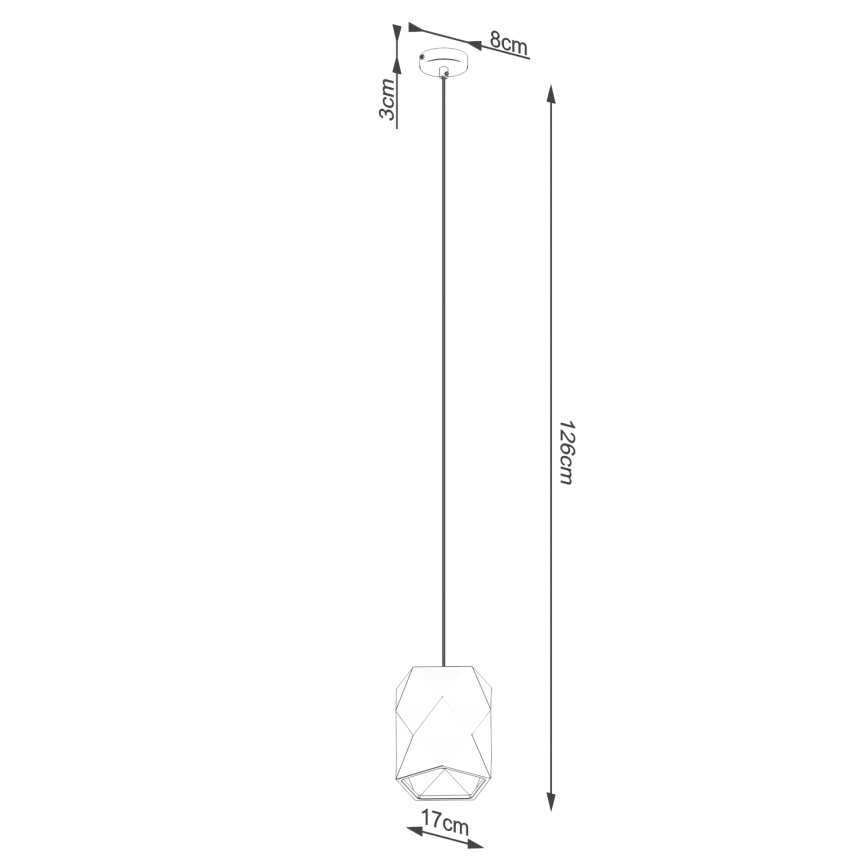 Kattokruunu johdossa GOBI 1xE27/15W/230V keramiikka