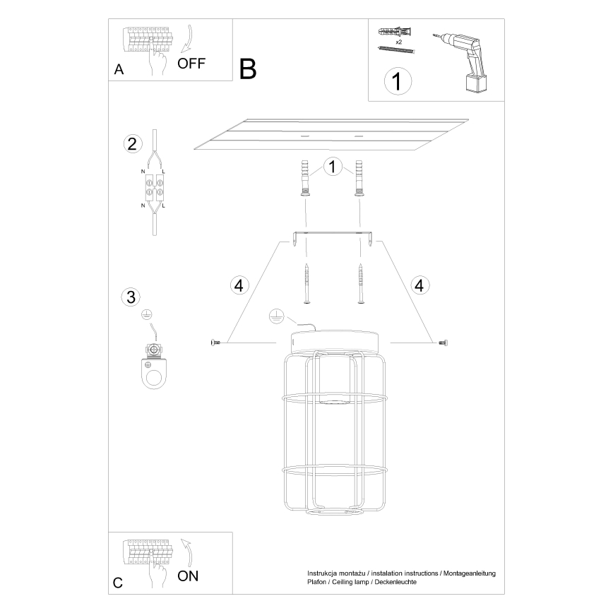 Kattovalo GOTTO 1xE27/15W/230V musta/pyökki