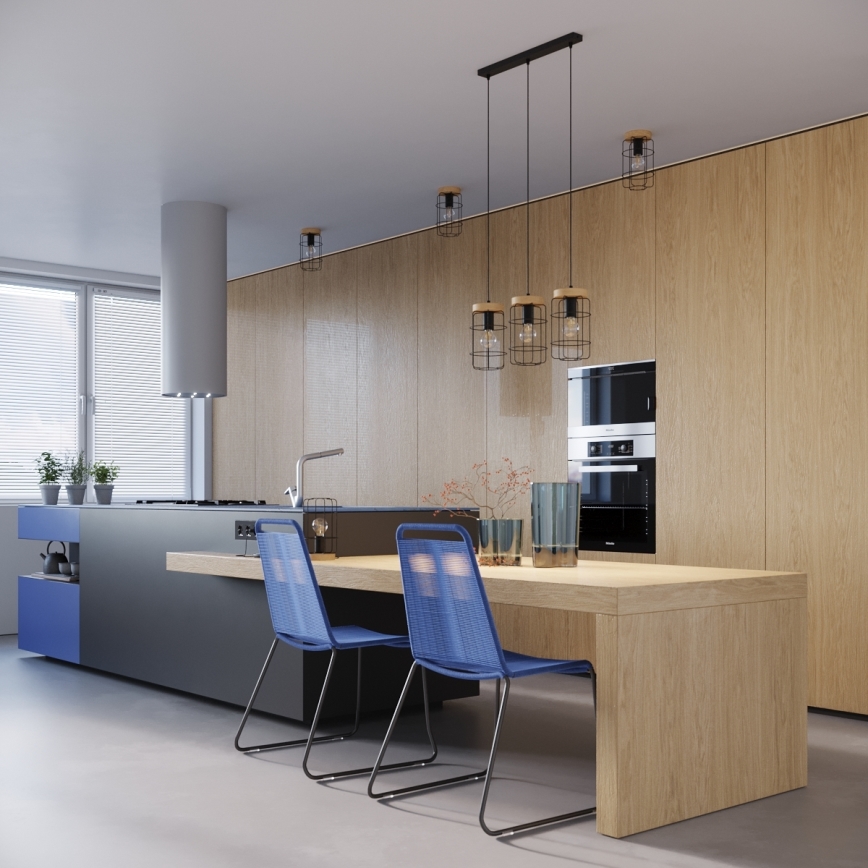 Pöytävalaisin GOTTO 1xE27/15W/230V musta/pyökki