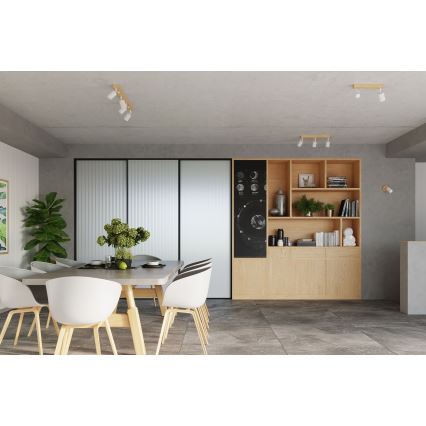 Kohdevalo VERDO 4xGU10/10W/230V valkoinen/pyökki