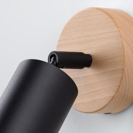 Seinäkohdevalo VERDO 1xGU10/10W/230V musta/pyökki