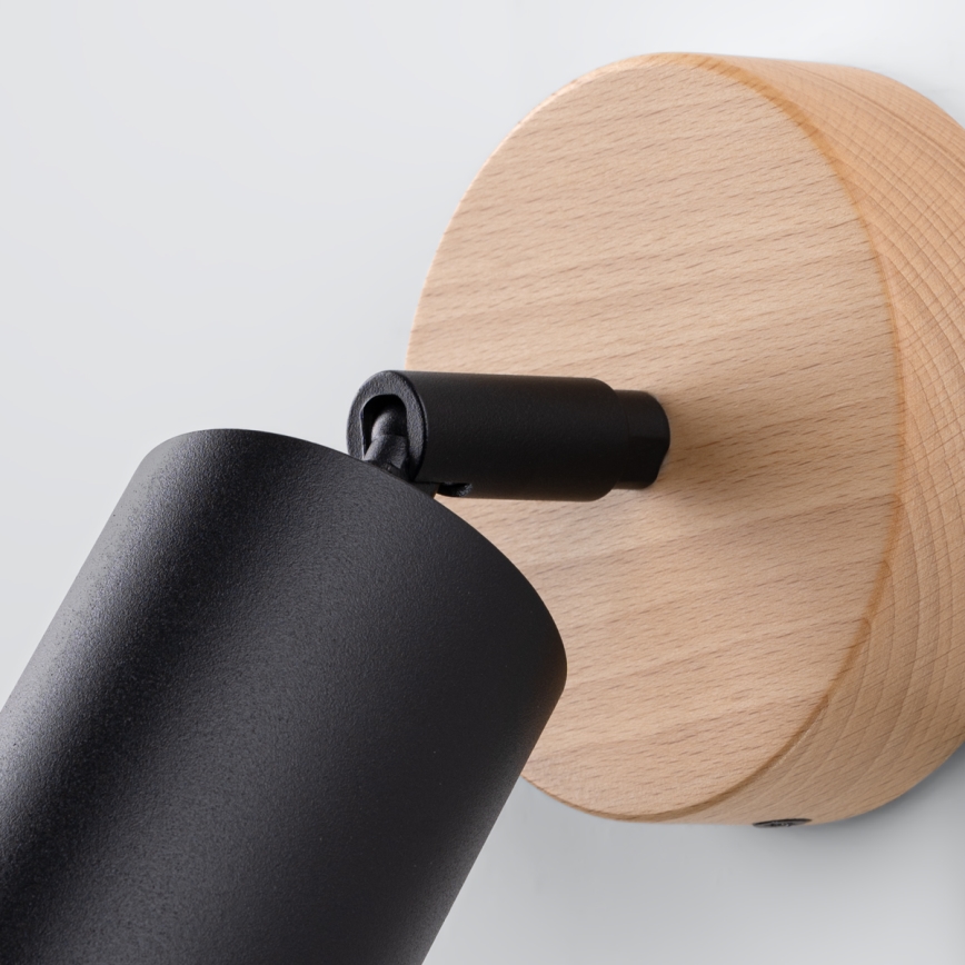 Seinäkohdevalo VERDO 1xGU10/10W/230V musta/pyökki