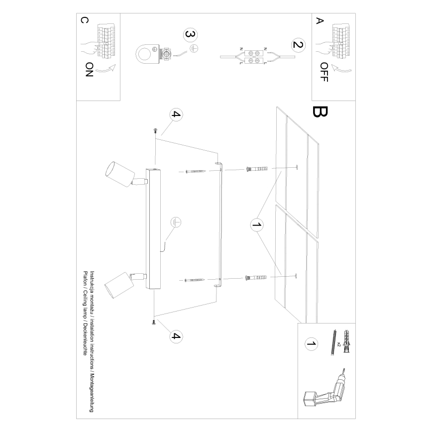 Kohdevalo VERDO 2xGU10/10W/230V musta/pyökki