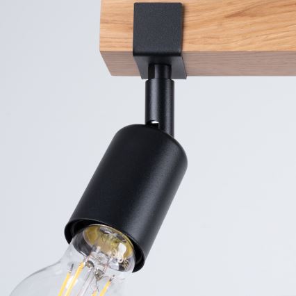 Kohdevalo ZUCA 3xE27/15W/230V musta/tammi