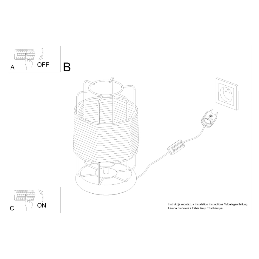 Pöytävalaisin GIZUR 1xE27/15W/230V