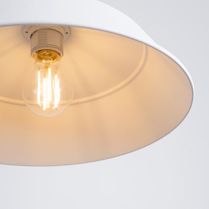 Kattokruunu johdossa FANO 1xE27/15W/230V halkaisija 34 cm valkoinen