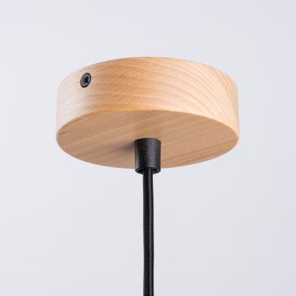 Kattokruunu johdossa FANO 1xE27/15W/230V halkaisija 34 cm musta