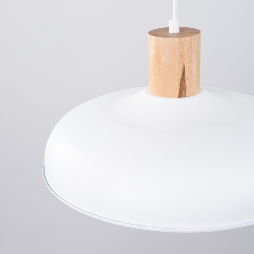 Kattokruunu johdossa INDY 1xE27/15W/230V halkaisija 38 cm valkoinen