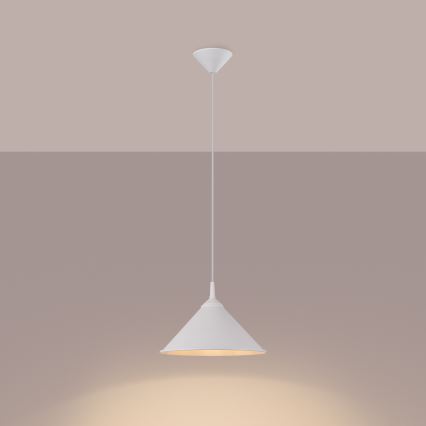 Kattokruunu johdossa ZUMA 1xE27/15W/230V halkaisija 30 cm valkoinen