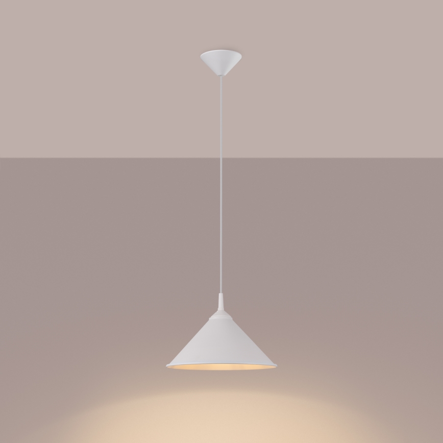 Kattokruunu johdossa ZUMA 1xE27/15W/230V halkaisija 30 cm valkoinen