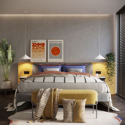 Kattokruunu johdossa ZUMA 1xE27/15W/230V halkaisija 30 cm valkoinen